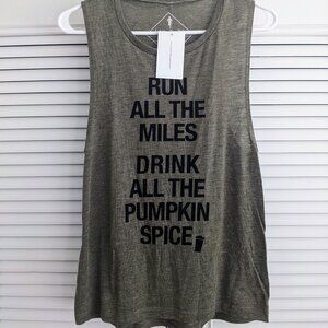 WOMENS Sarah Marie Design Studio NWT "Run All The Miles Drink All all the Pumpki